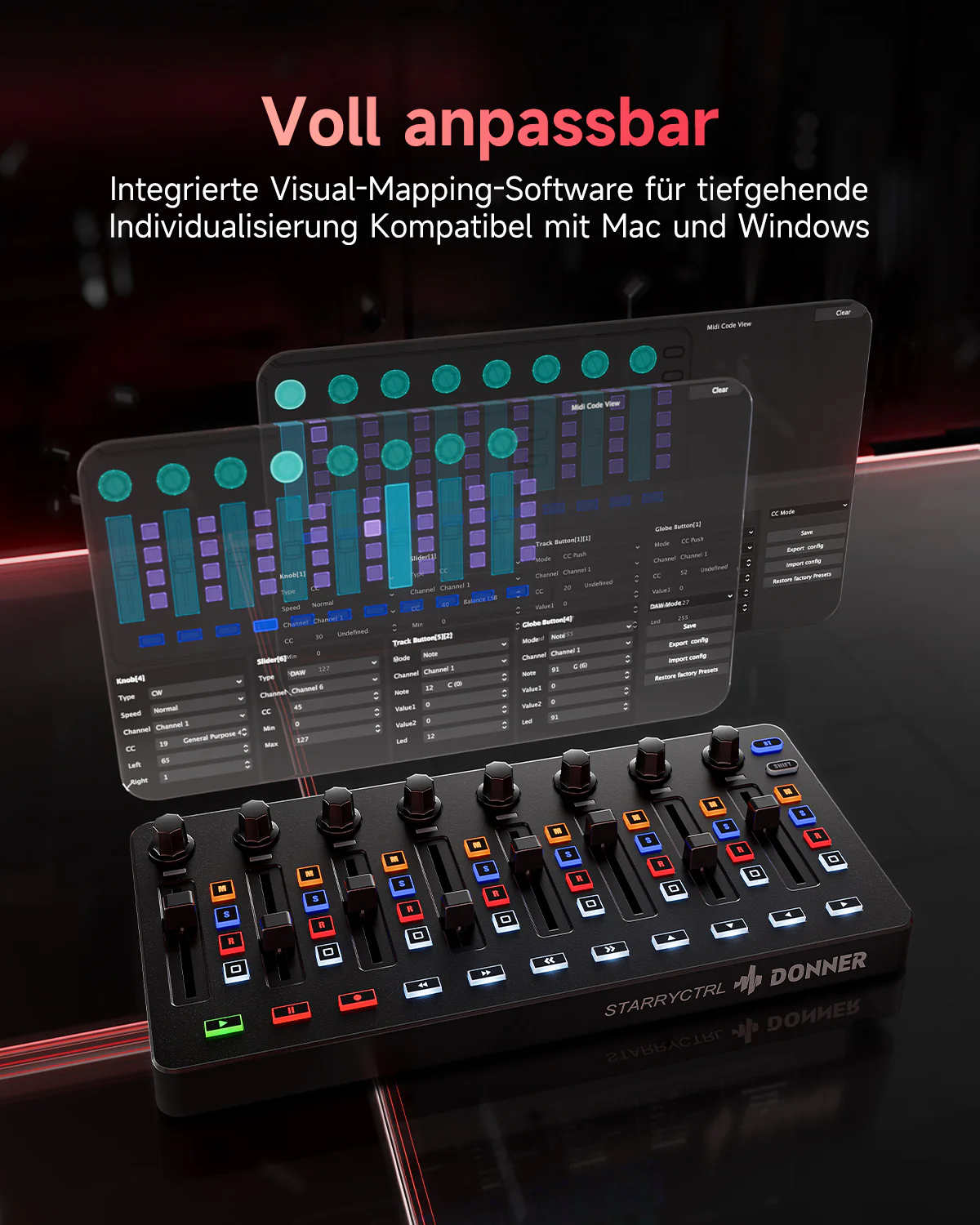 Donner Starrycrtl MIDI-Controller Schwarz - Image 6
